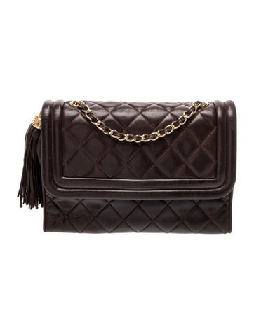 Quilted Tassel Flap Bag