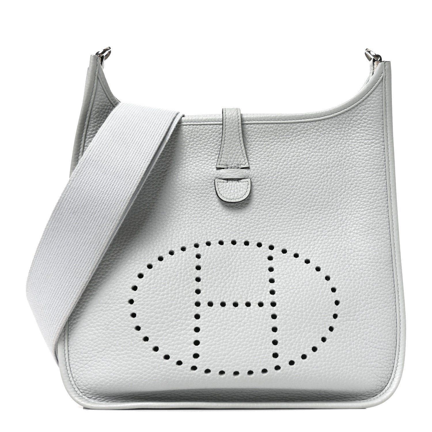 Hermes Taurillon Clemence EVELYNE III PM Bleu Pale