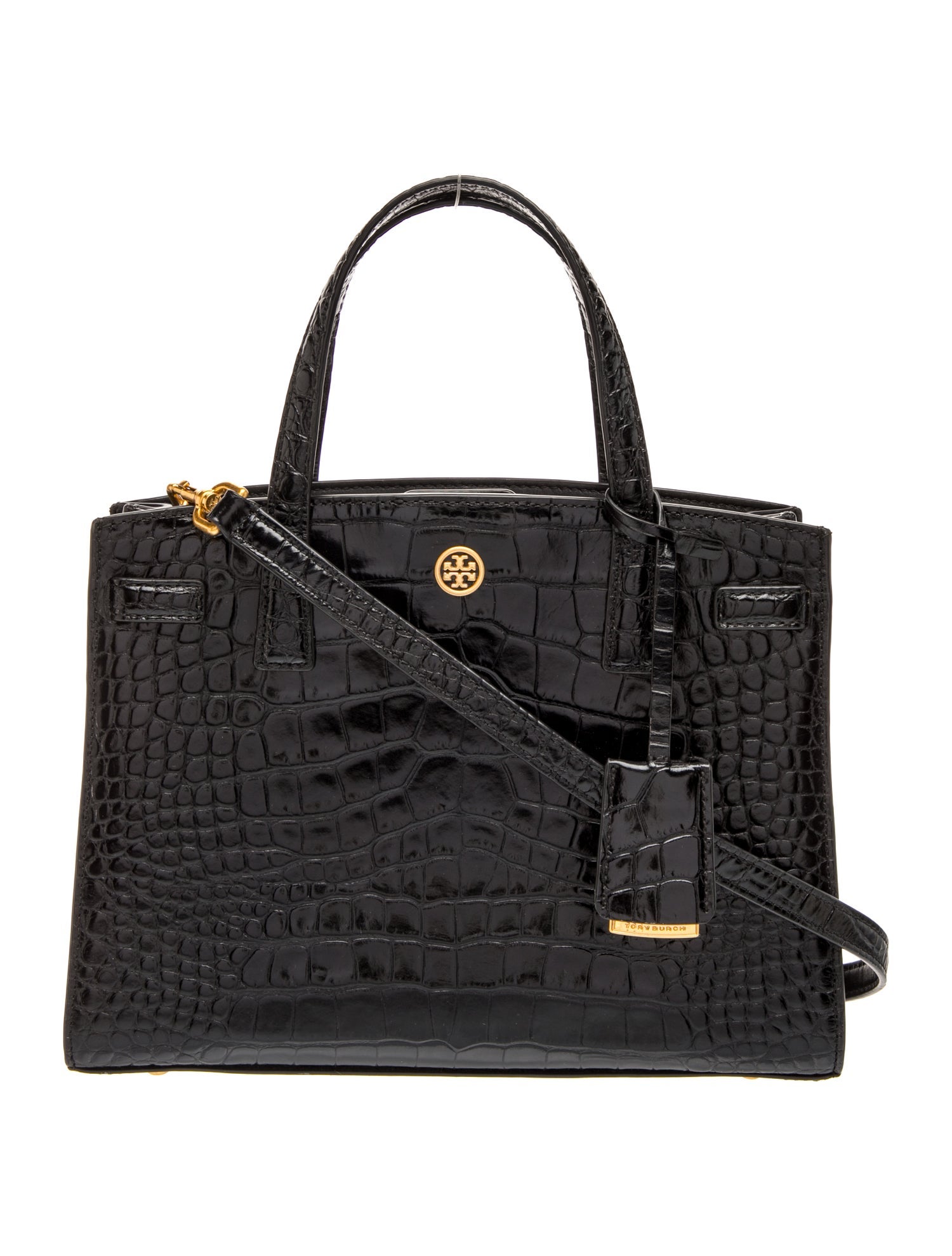 Tory Burch Embossed Leather Top Handle Bag