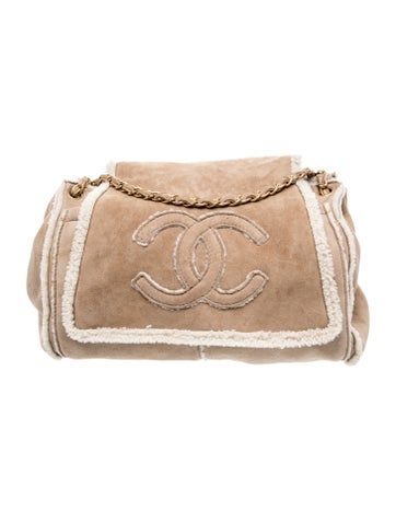 Shearling Accordion Flap Bag
