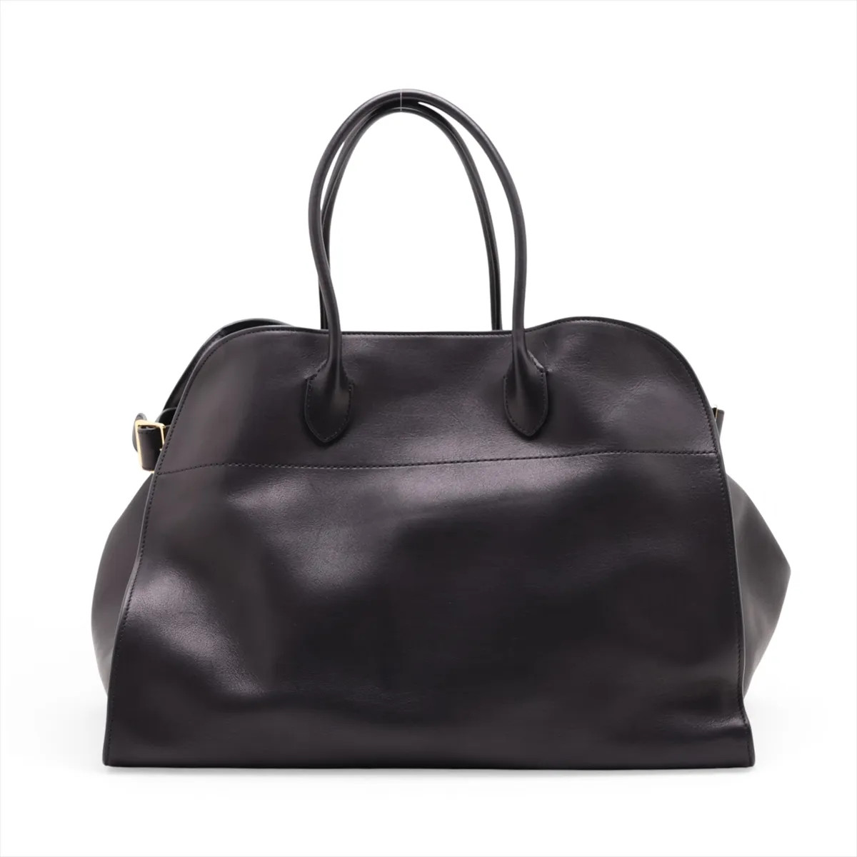The Row Soft Margaux 17 Leather Tote bag Black