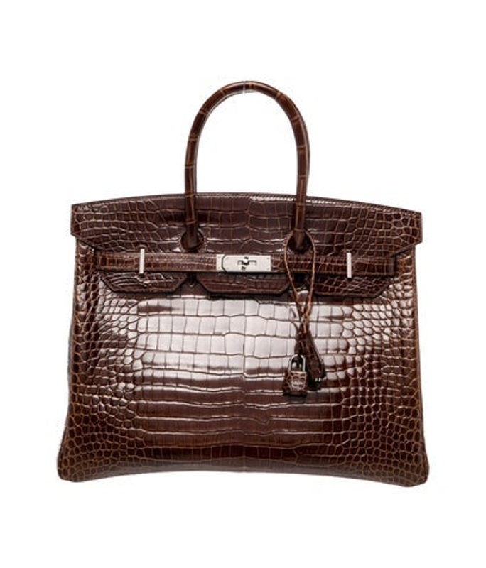 Hermes Shiny Porosus Crocodile Birkin 35