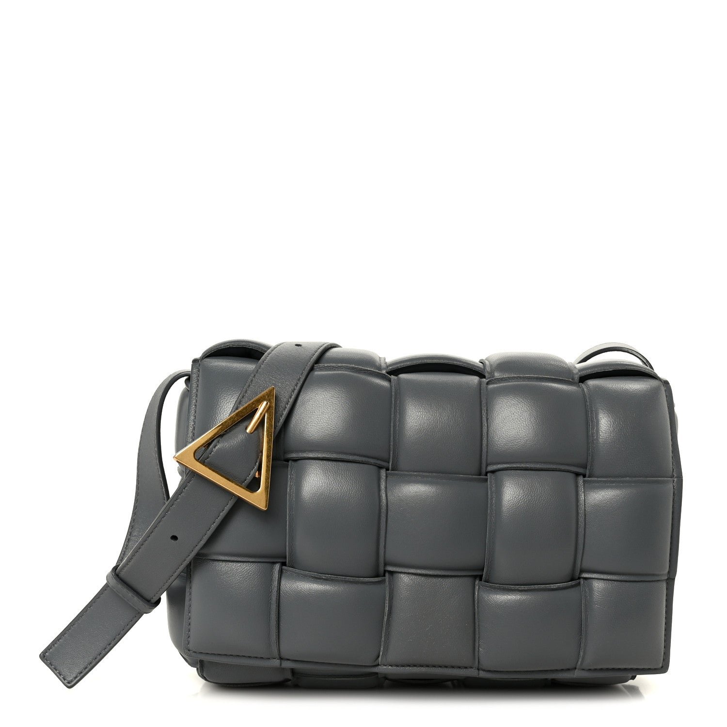 Bottega Veneta Nappa Maxi Intreccio Padded Cassette Crossbody Bag Thunder