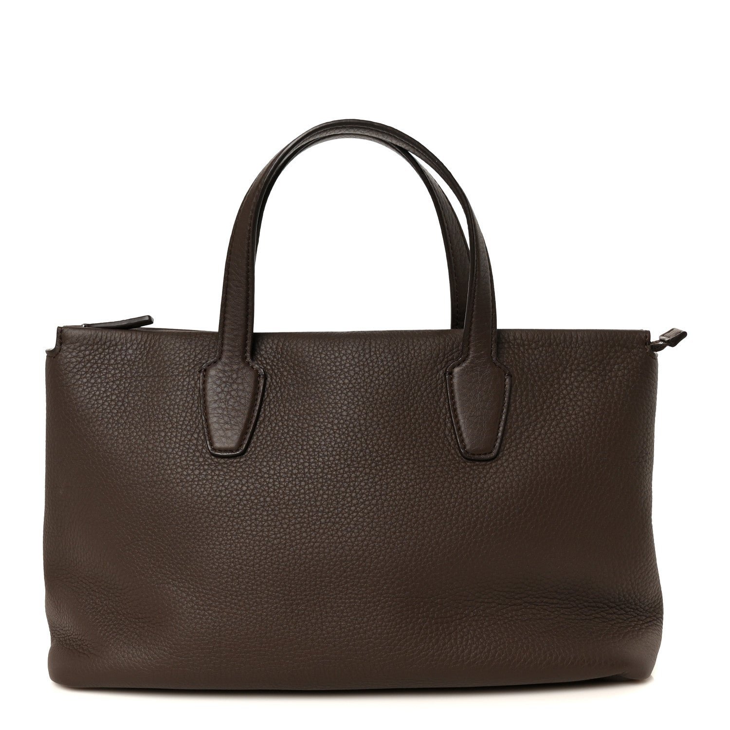 The Row Calfskin Marcel Slouchy Top Handle Bag Deep Brown