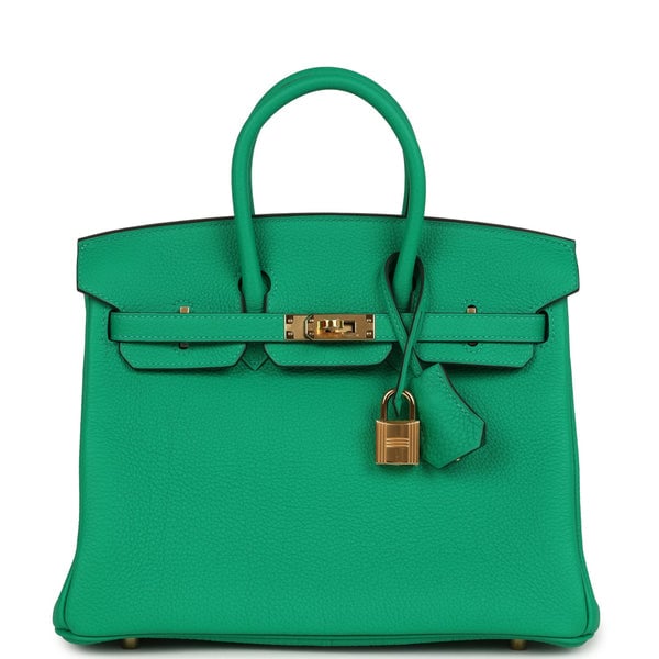 Hermes Hermes Birkin 25 Menthe Togo Gold Hardware
