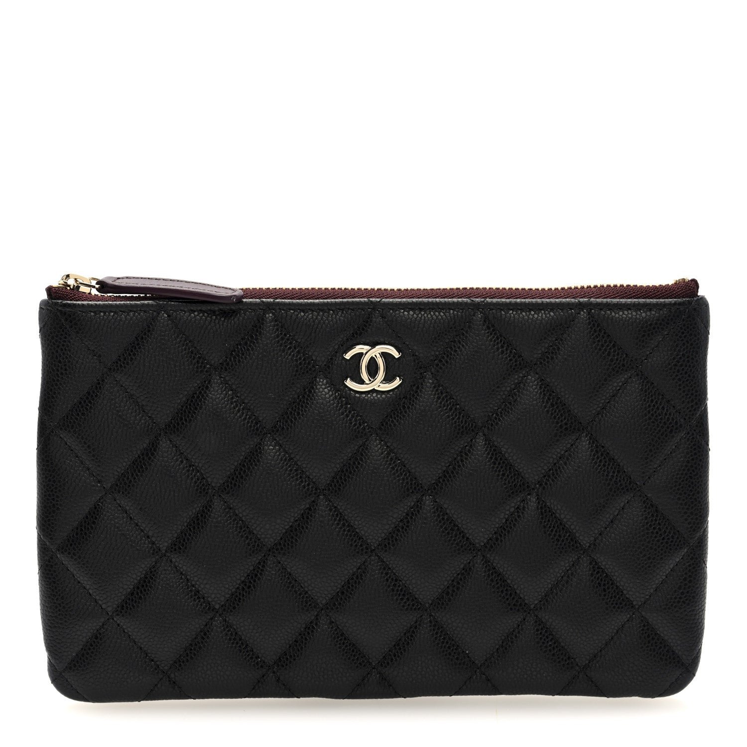 Chanel Caviar Quilted Cosmetic Case Black