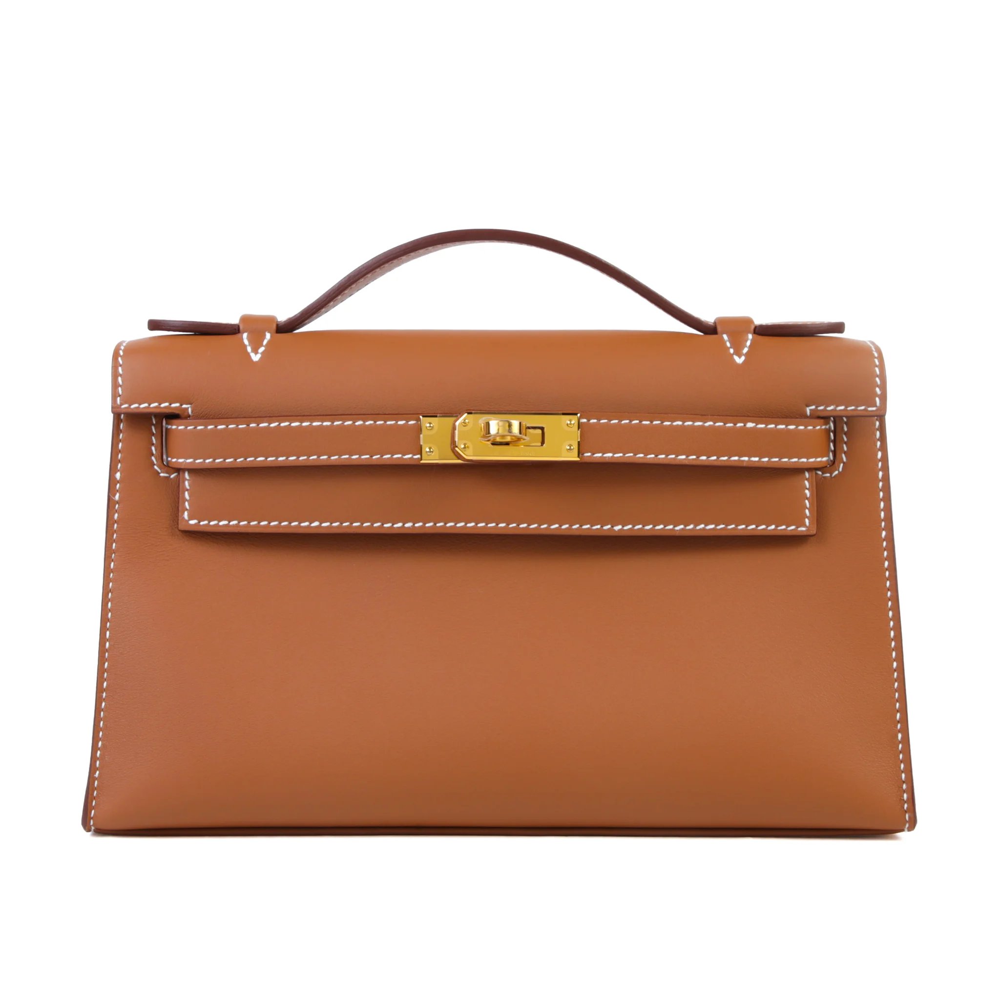 Brand New ( Rank N ) HERMÈS Kelly Pochette Gold (37) Swift Gold hardware G (2026)