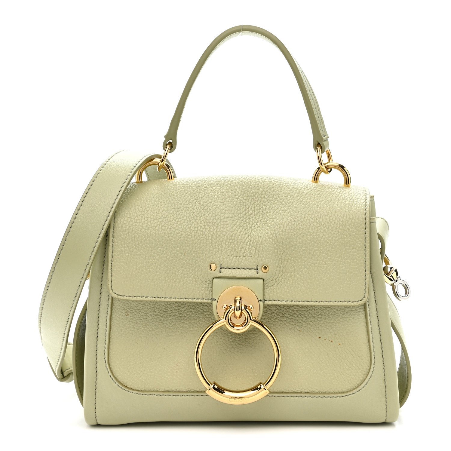 Chloe Calfskin Mini Tess Day Bag Light Eucalyptus