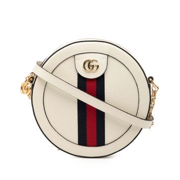 Calf Leather Mini Leather Ophidia Round Crossbody