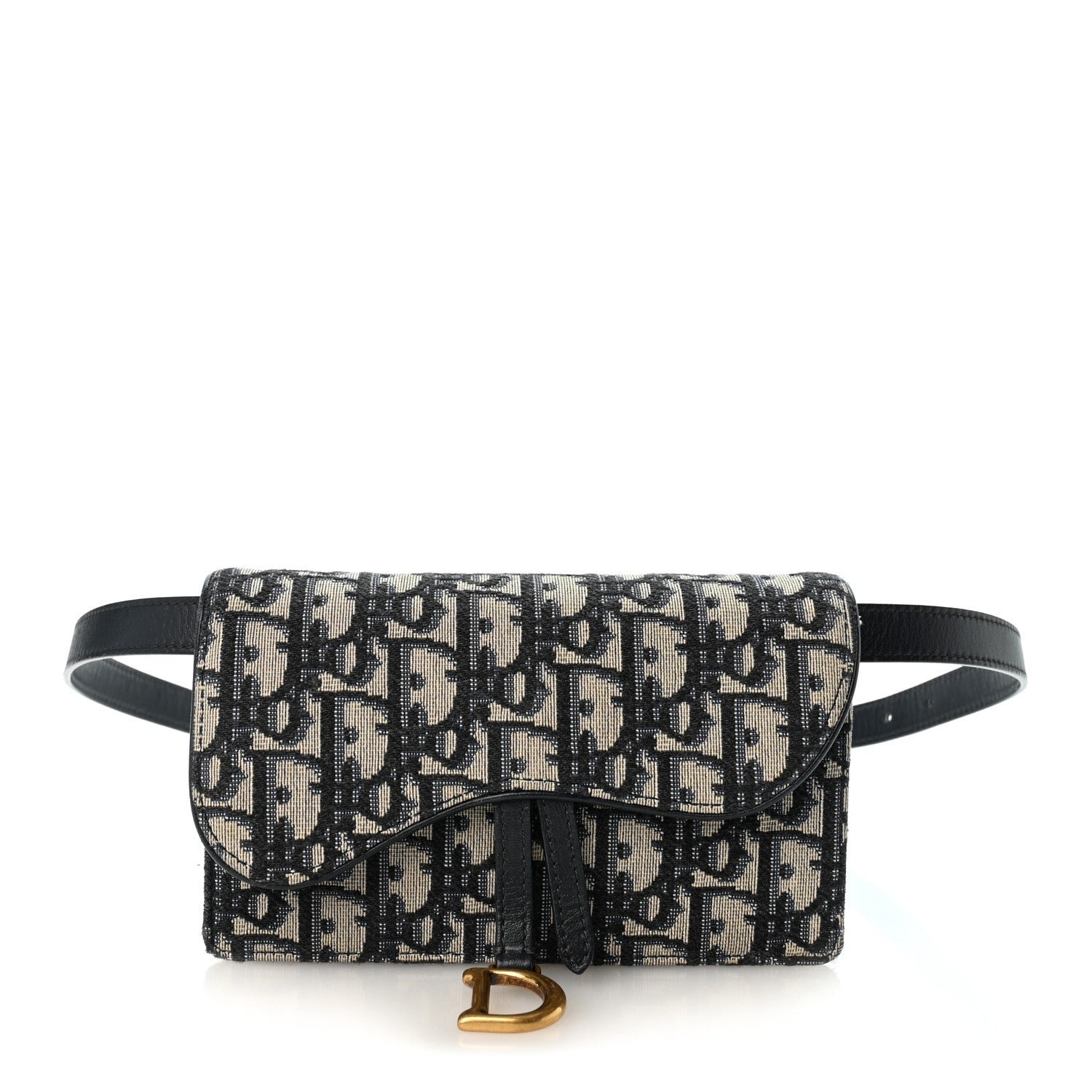 Christian Dior Oblique Saddle Belt Bag Blue