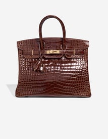 Hermes 
		Birkin 35 Porosus Crocodile Marron    