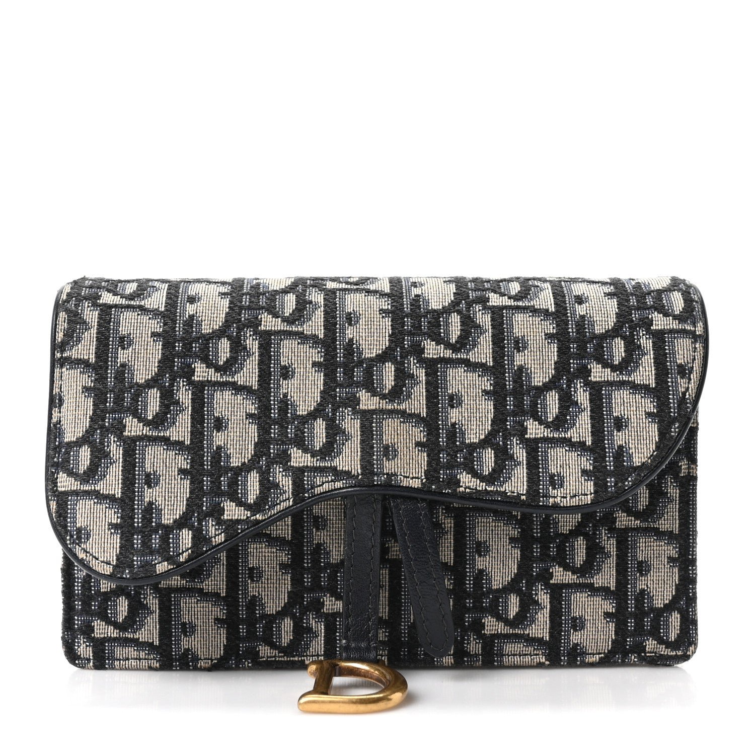 Christian Dior Oblique Saddle Belt Bag Blue