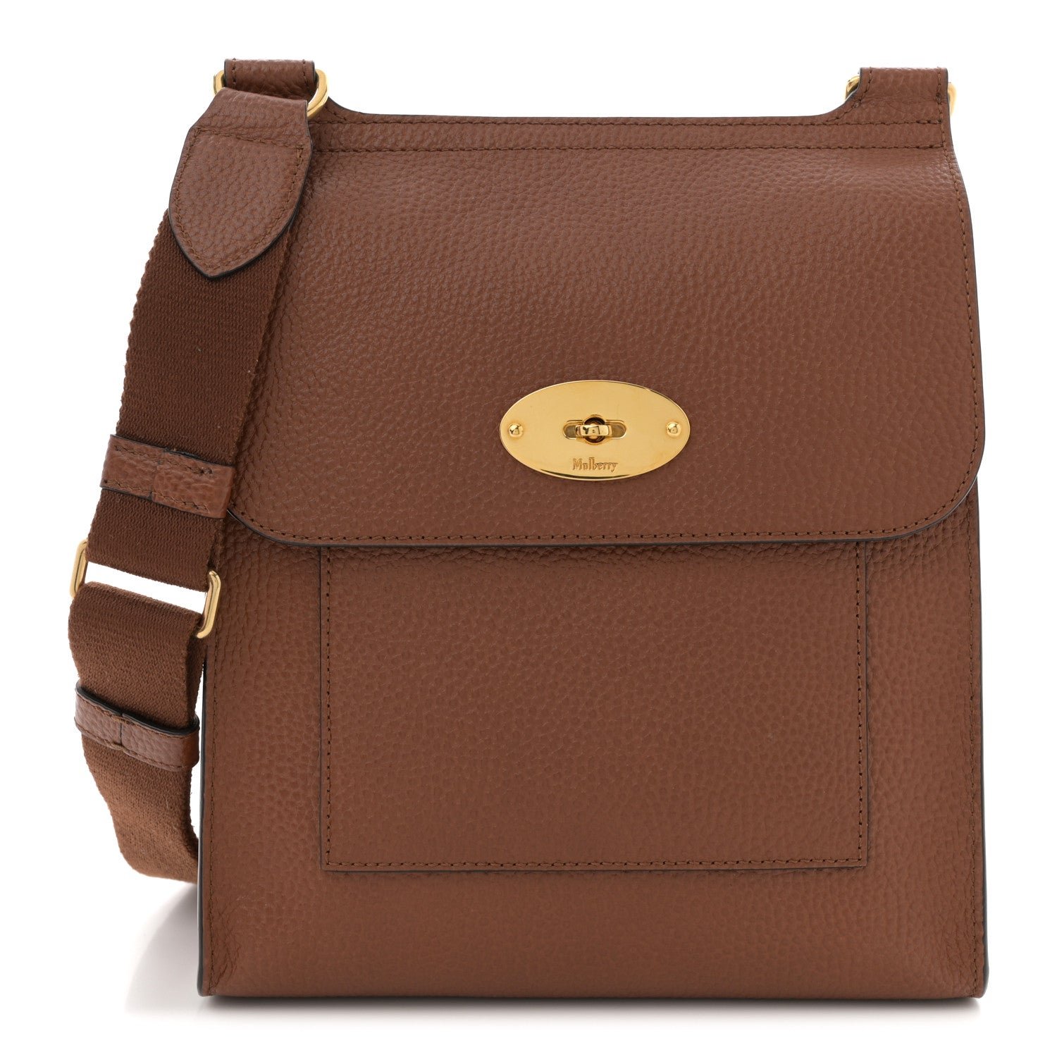 Mulberry Grain Calfskin New Antony Messenger Crossbody Oak
