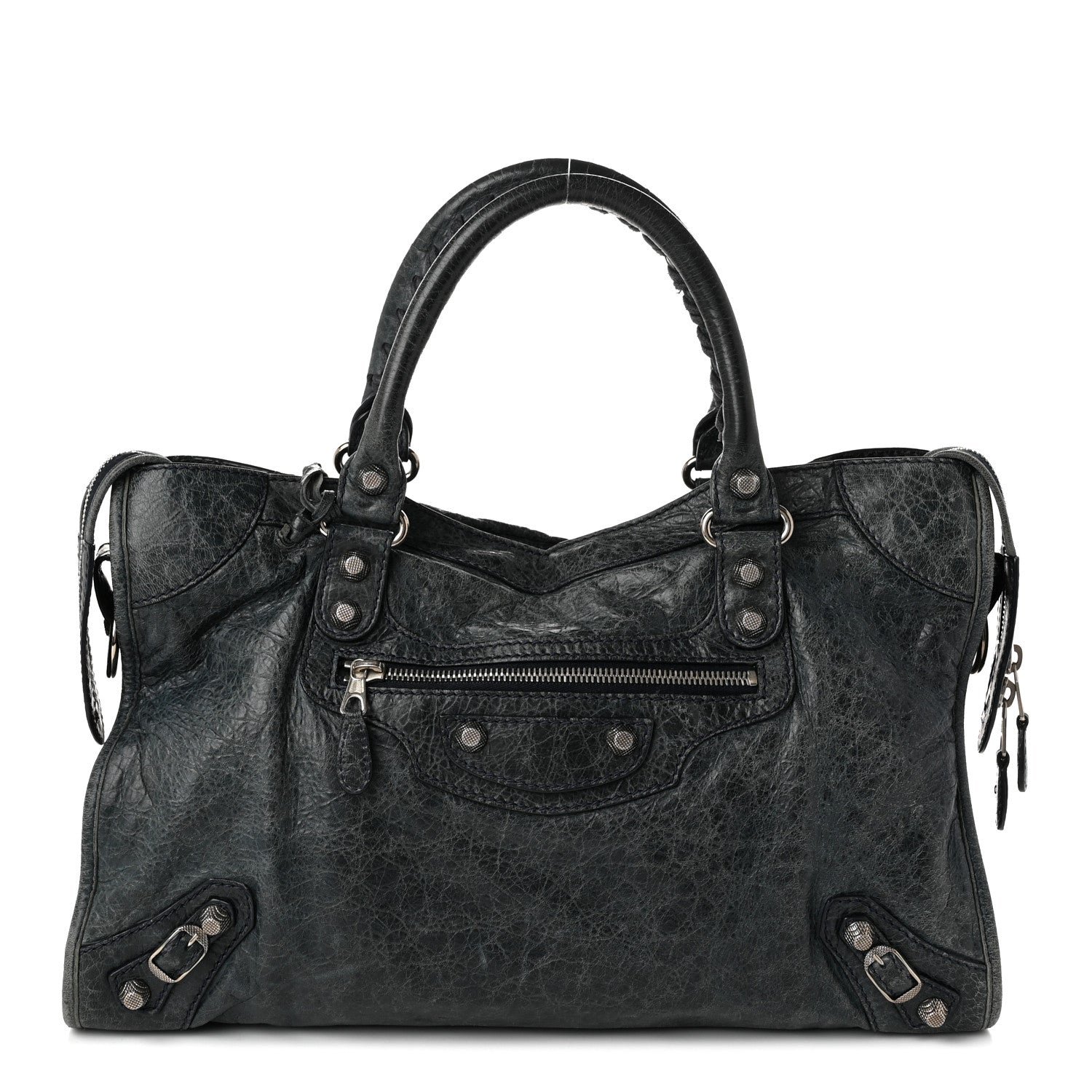 Balenciaga Agneau Giant 12 Silver Hardware City Dark Night