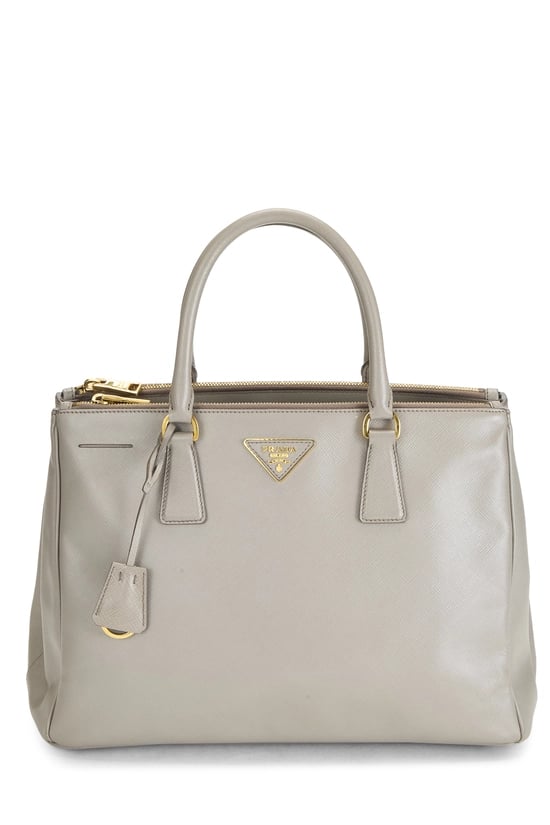 Grey Saffiano Executive Tote Medium