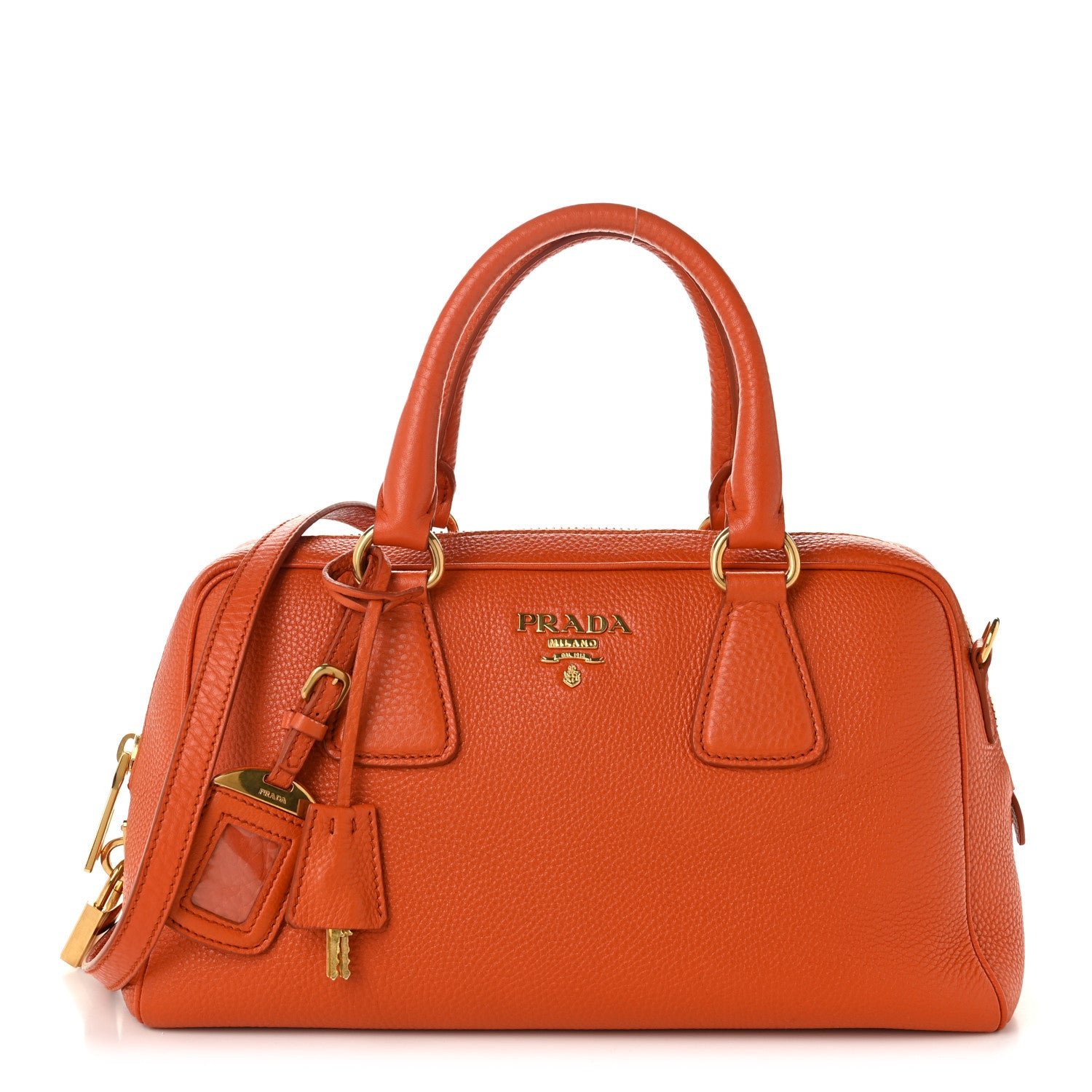 Prada Vitello Daino Bauletto Papaya