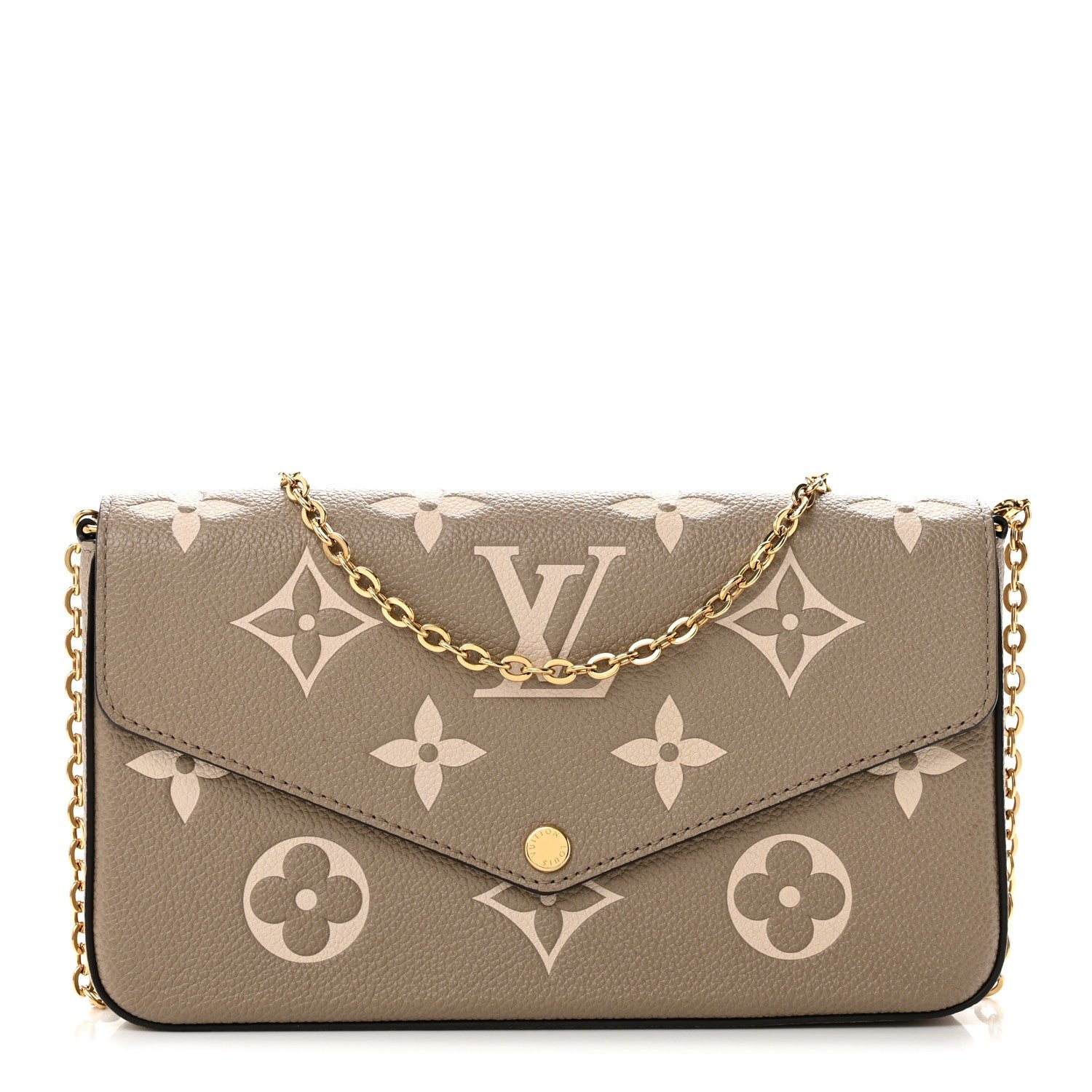 Louis Vuitton Empreinte Monogram Giant Felicie Pochette Tourterelle Creme