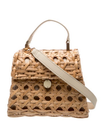 Rattan Top Handle Bag