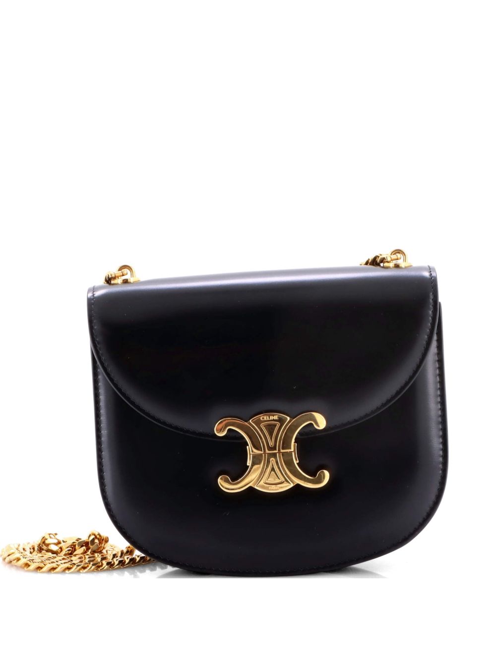 Triomphe Besace Clea Chain Flap Bag Leather shoulder bag