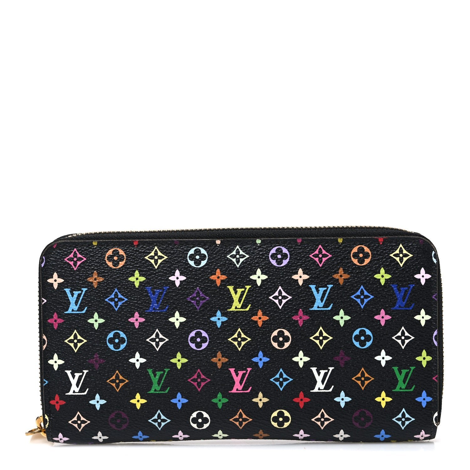 Louis Vuitton Monogram Multicolor Zippy Wallet Black Pistachio