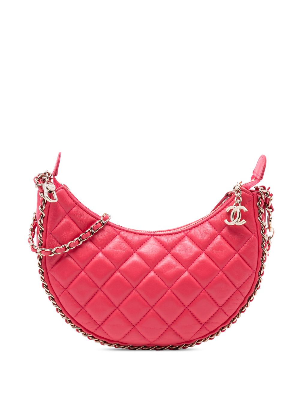 2021-2025 Small Quilted Lambskin Chain Around Hook Hobo Bag crossbody bag