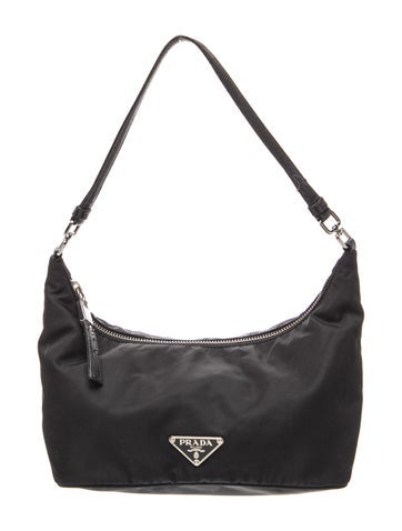Tessuto Nylon enameled Metal Triangle Bag