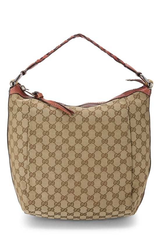 Original GG Canvas Bamboo Braided Hobo