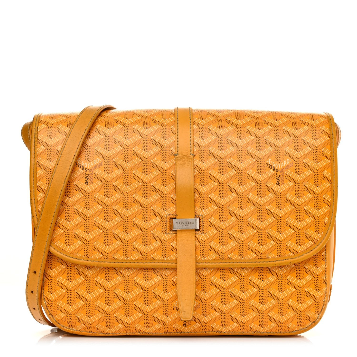 Goyard Goyardine Belvedere II MM Messenger Bag Yellow
