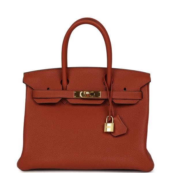 Hermes Pre-owned Hermes Birkin 30 Cuivre Togo Gold Hardware