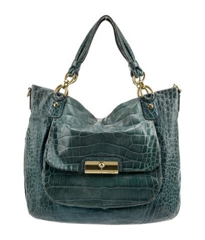 Coach Embossed Leather Hobo