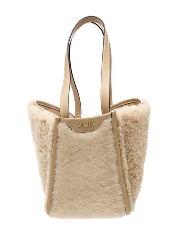 Cult Gaia Shearling Bucket Bag
