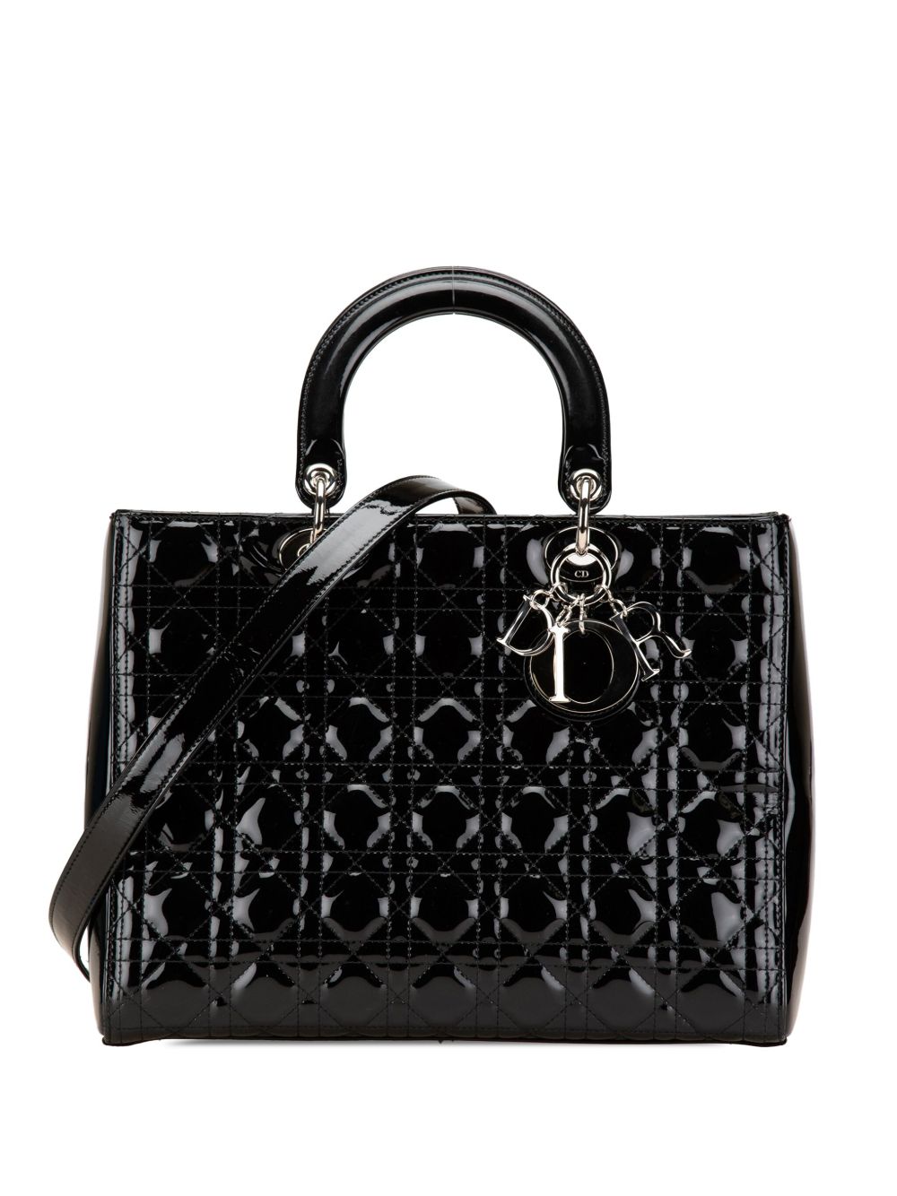 2017 Large Patent Cannage Lady Dior satchel