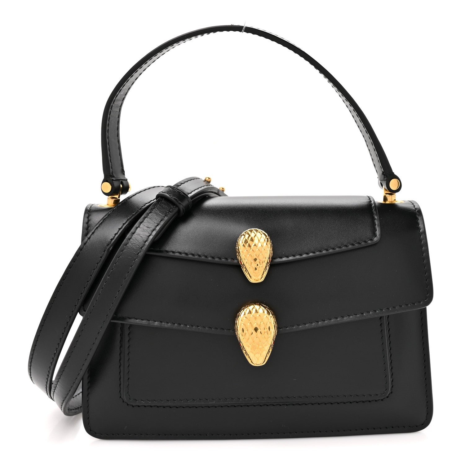 Bulgari X ALEXANDER WANG Calfskin Serpenti Forever Belt Bag Black