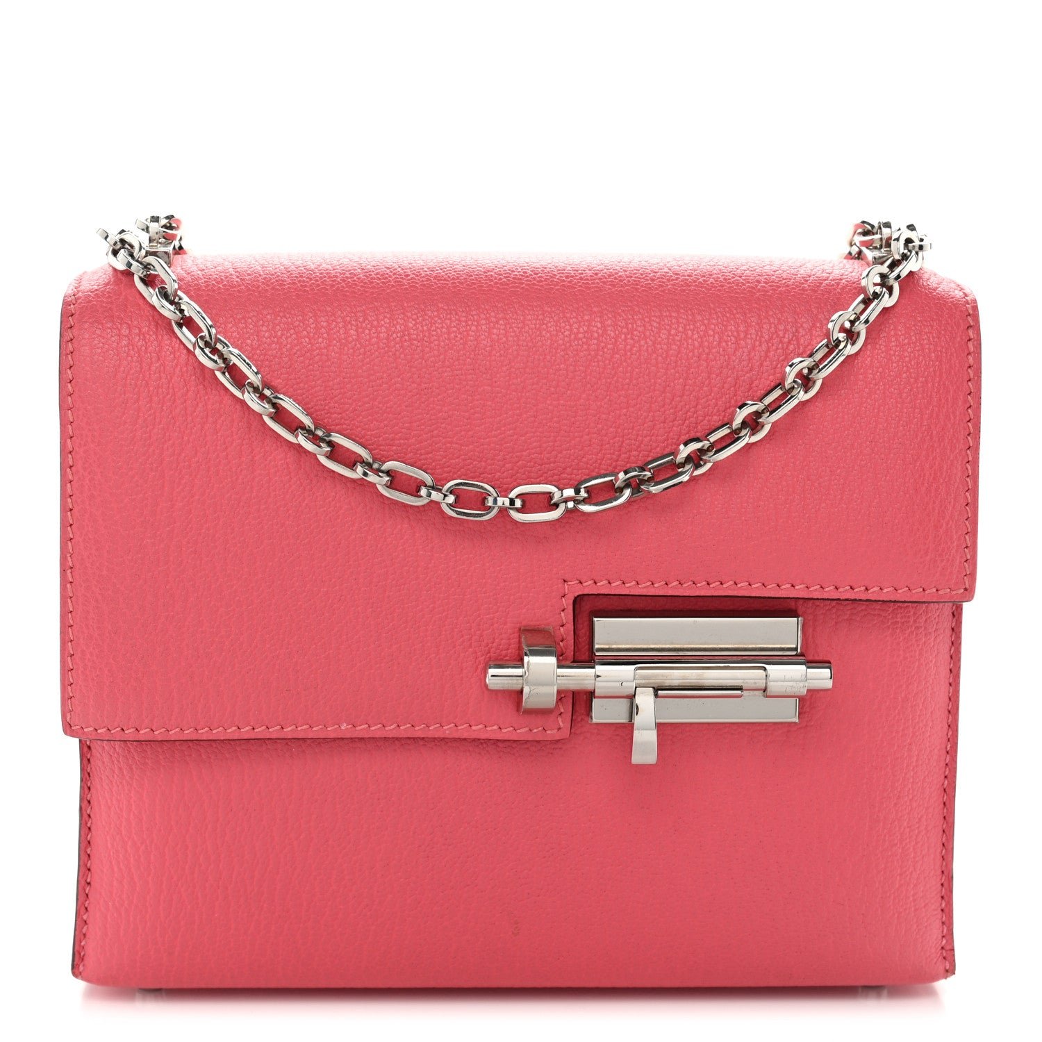 Hermes Chevre Mysore Mini Verrou Chaine Bag Rose Lipstick