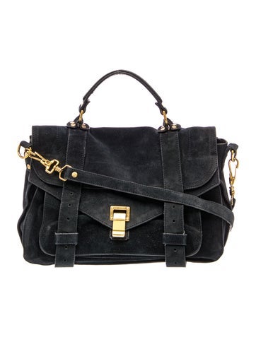 Suede Top Handle Bag