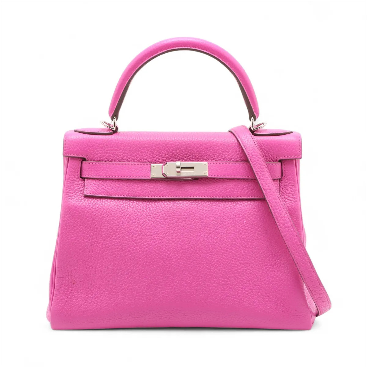 Hermès Kelly 28 Le Tournay Togo Magnolia Silver Metal Fittings