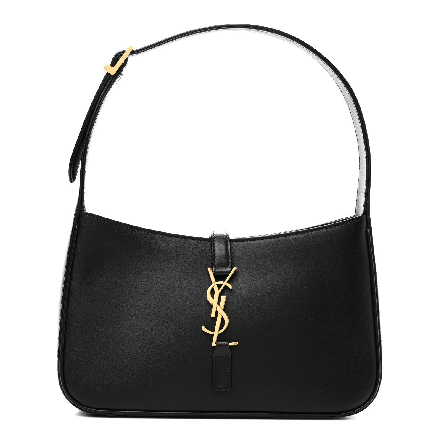 Saint Laurent Smooth Calfskin Le 5 A 7 Hobo Black