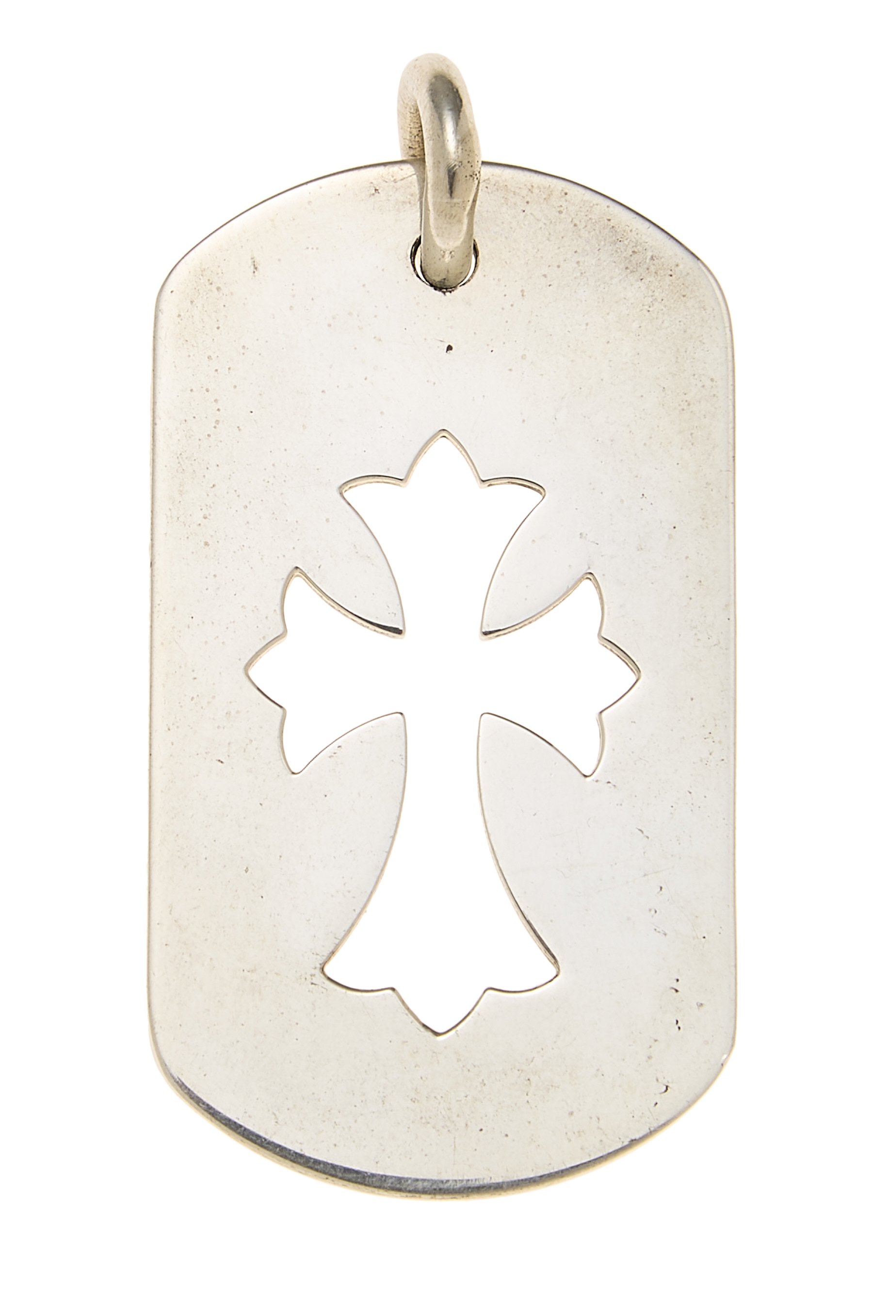 Chrome Hearts Sterling Silver Cross Dog Tag