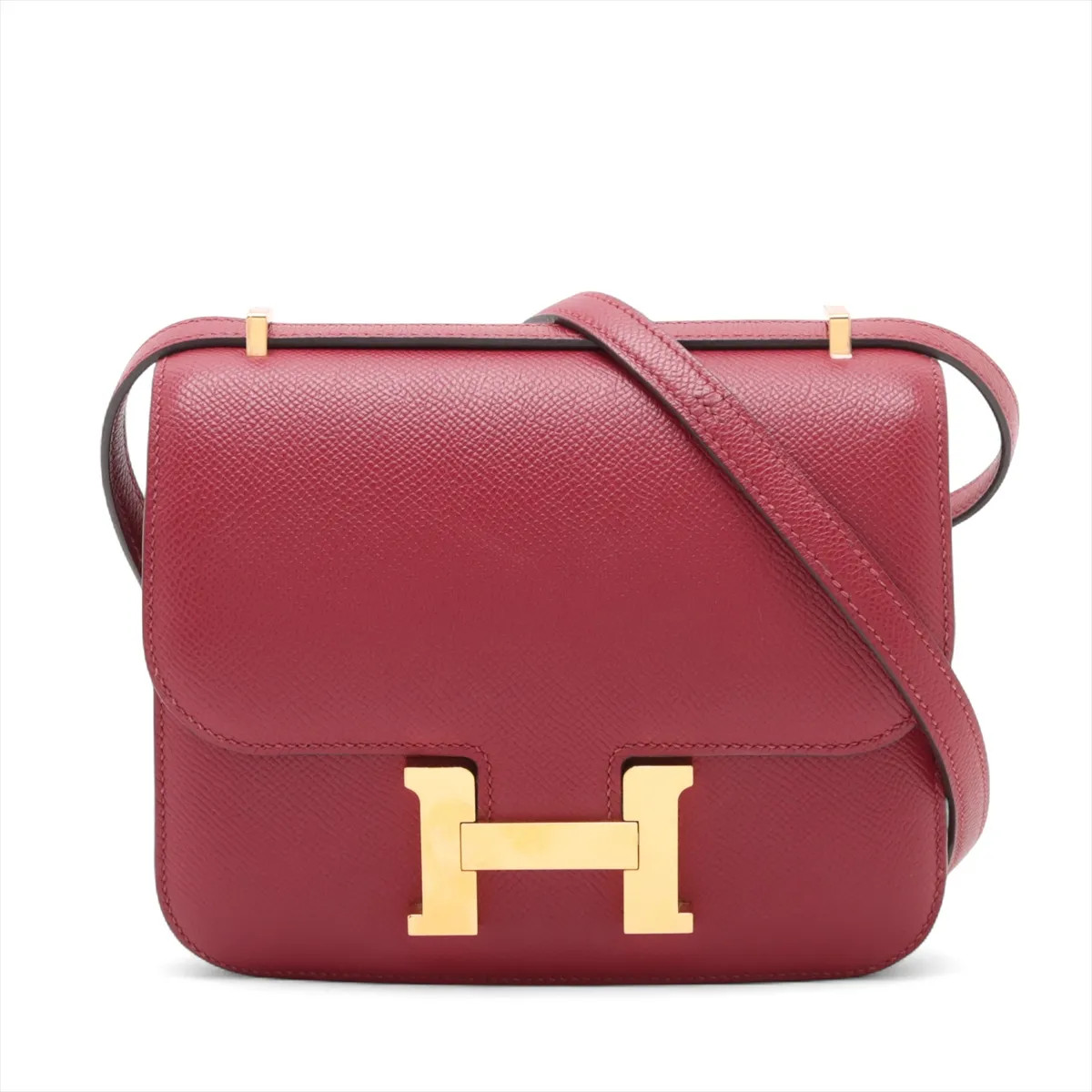 Hermès Constance 3 Mini 18 Veau Epsom Rouge Grenat Gold Metal Fittings