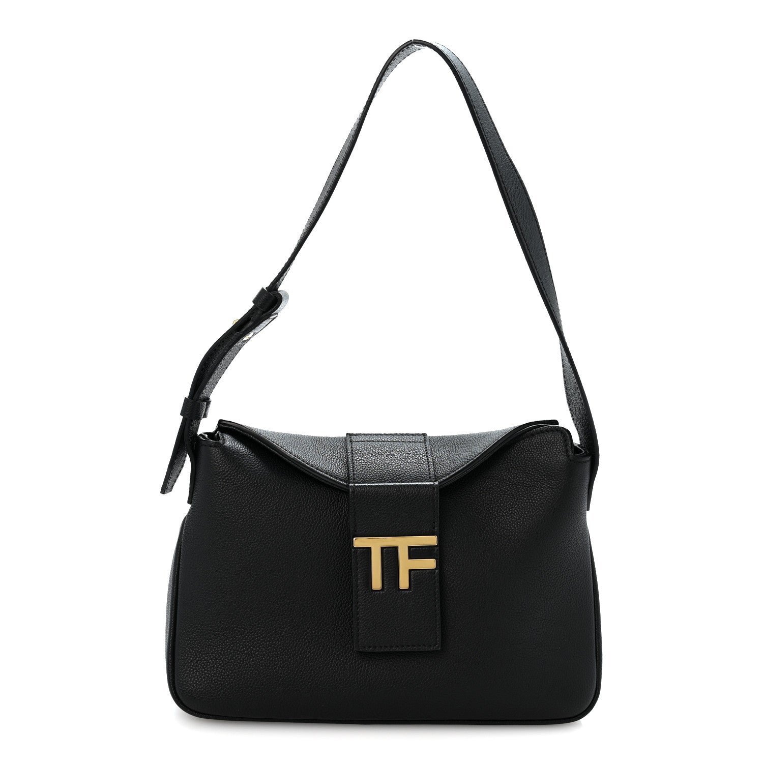 Tom Ford Tom Ford Grained Calfskin Mini TF Hobo Black