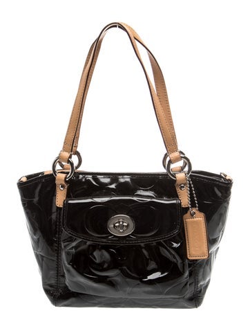 Patent Leather Top Handle Bag