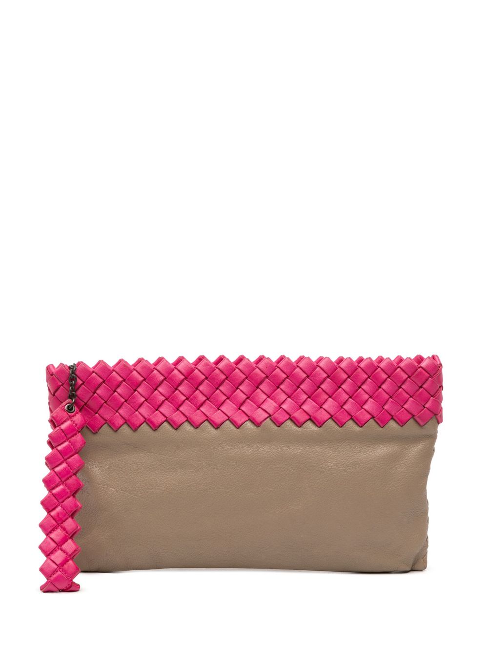 2012-2025 Intrecciato Trimmed Bicolor Nappa clutch bag