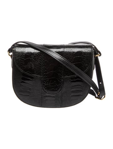 Embossed Leather Crossbody Bag