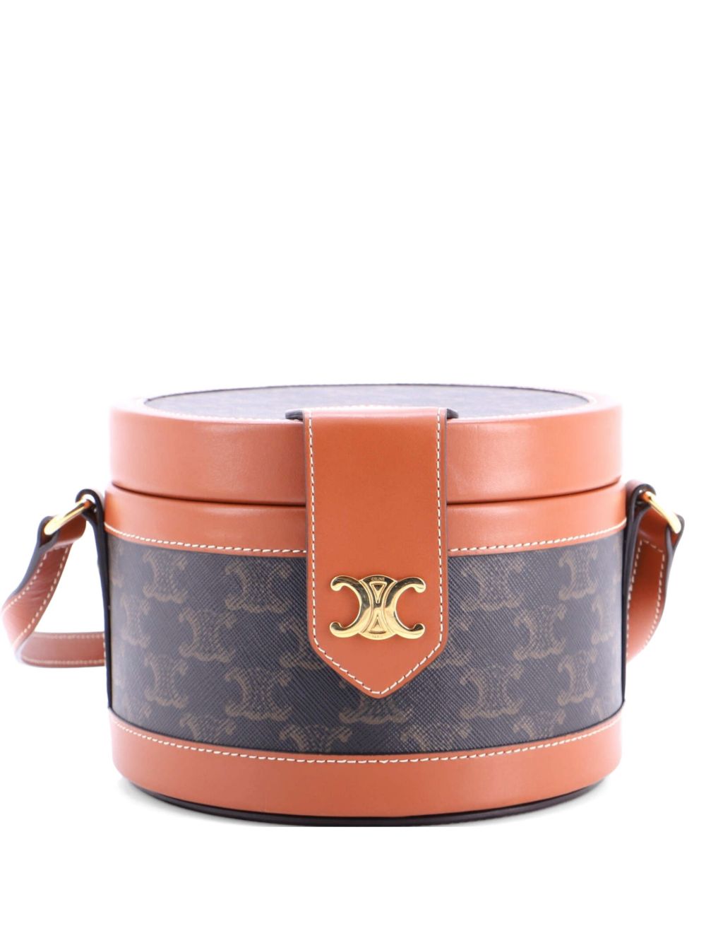 Celine Tambour Bag Triomphe Coated Canvas Medium crossbody bag