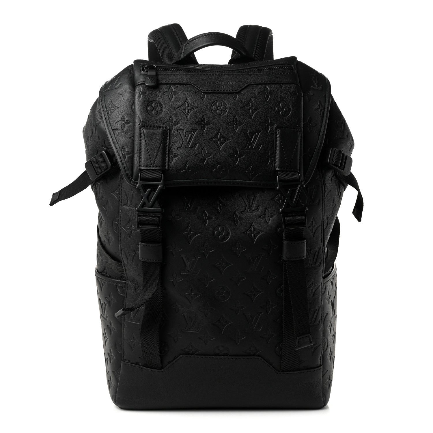Louis Vuitton Calfskin Monogram Shadow Getaway Backpack Black