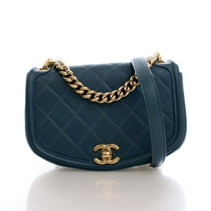 Chanel Mini Lambskin Curved Shoulder Bag