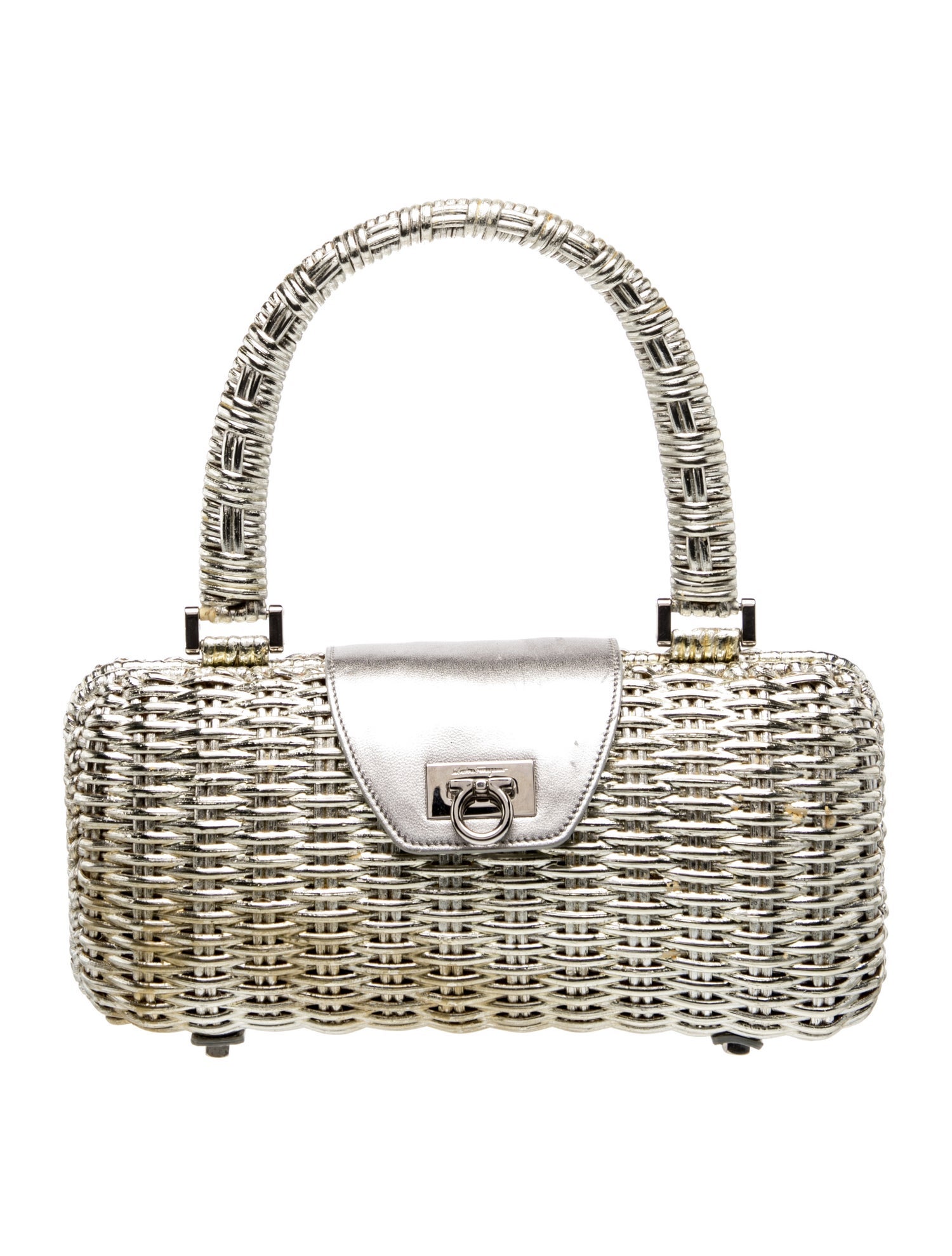 Wicker Top Handle Bag