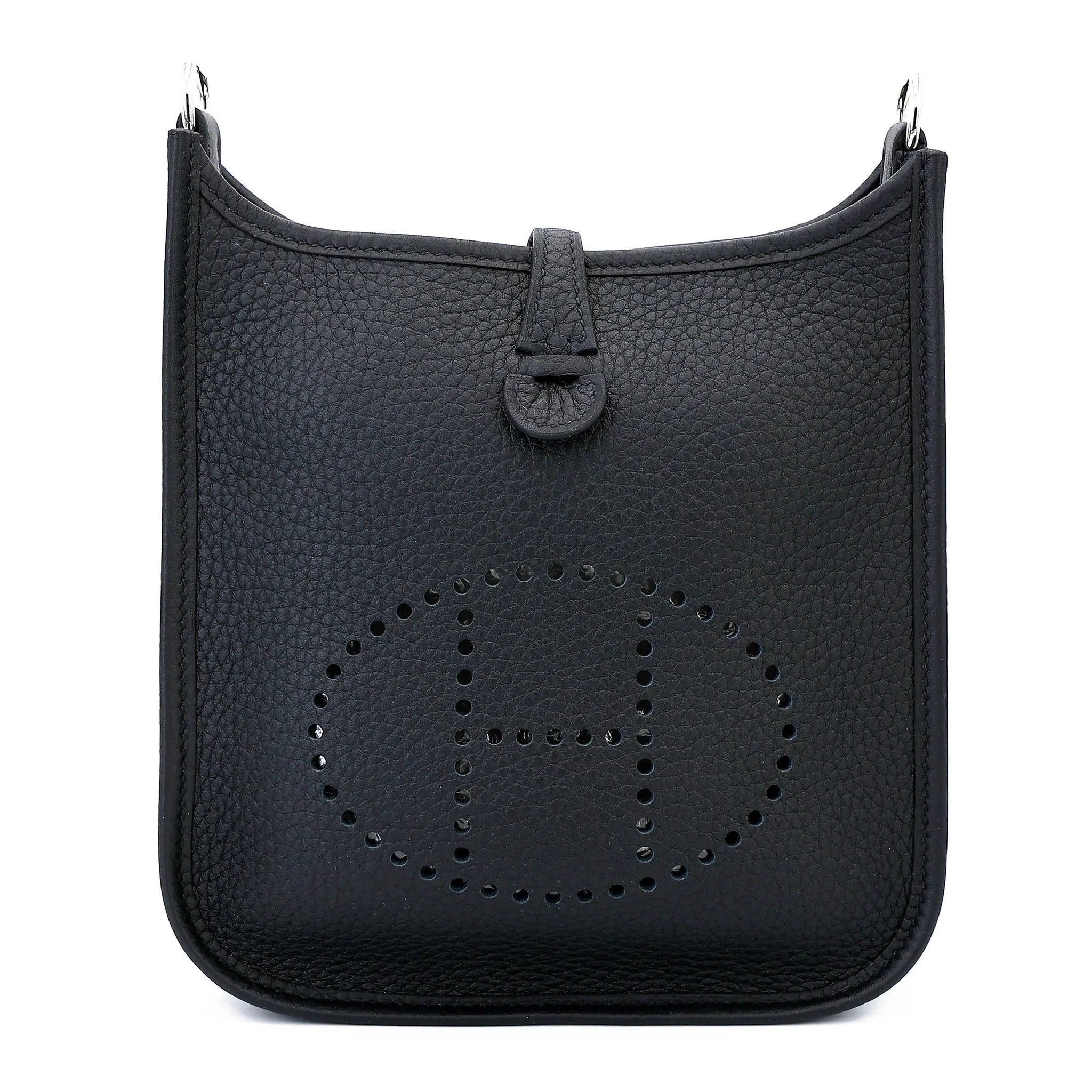 Brand New ( Rank N ) HERMÈS Neo Evelyne 16 Noir (89) Clemence Palladium hardware G (2026)