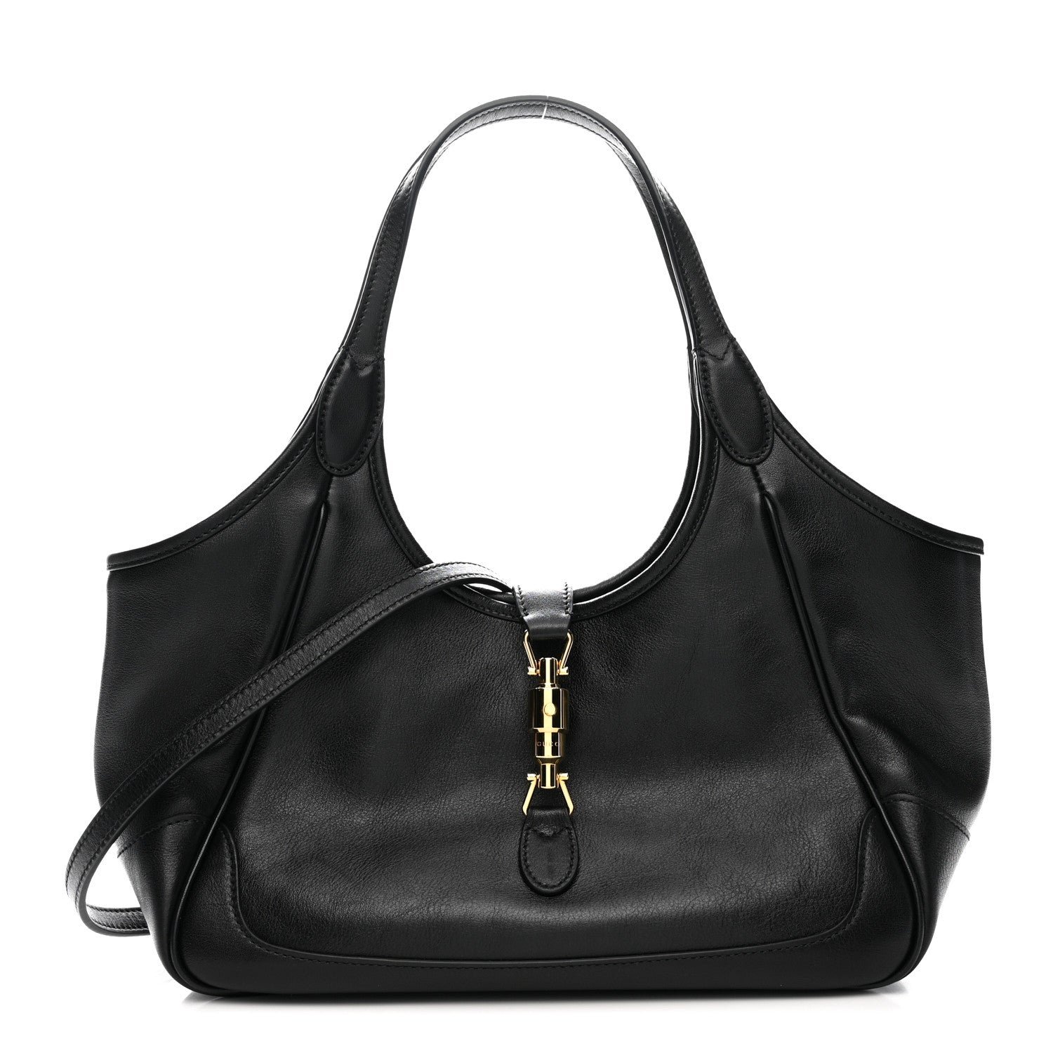 Gucci Soft Calfskin Small Mercato Tote Bag Black