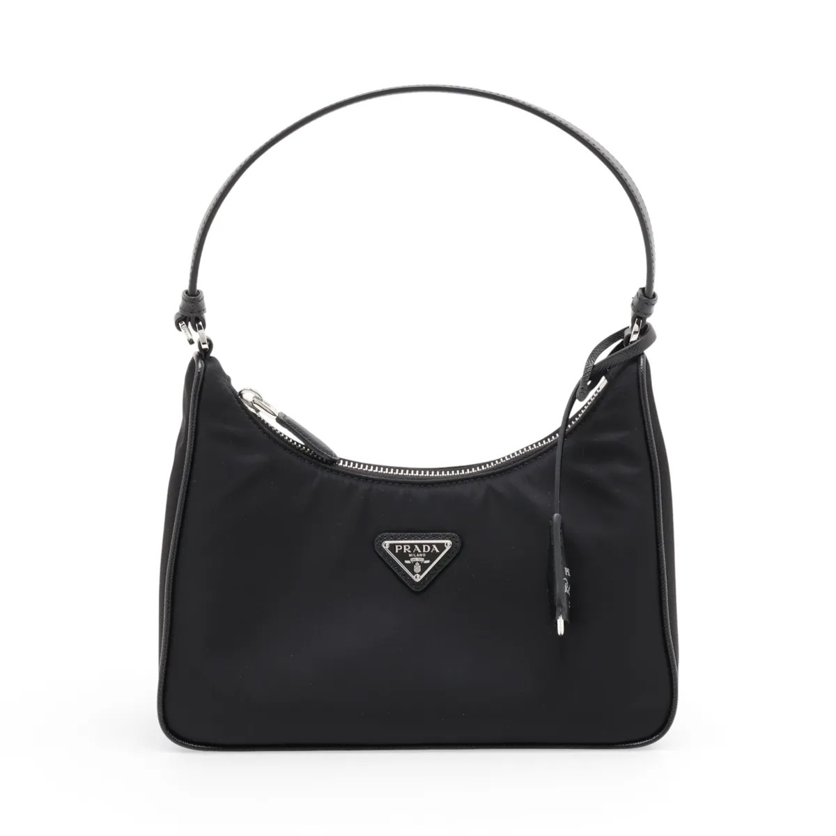 Prada Tessuto & saffiano 1N204X Nylon & Leather Shoulder bag Black